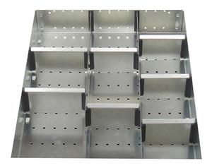 Bott Cubio metal drawer divider kit C 525x650x75mm high Bott Cubio Drawer Cabinets 525 x 650 Engineering tool storage cabinets 43020714.** 